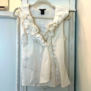 Boston Proper white/cream top NWT